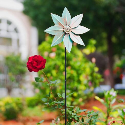 DREAMYSOUL Pinwheels for Yard and Garden, 38 Inches Metal Kinetic Wind Spinner for Outdoor Garden Patio Yard Decor in Kuwait