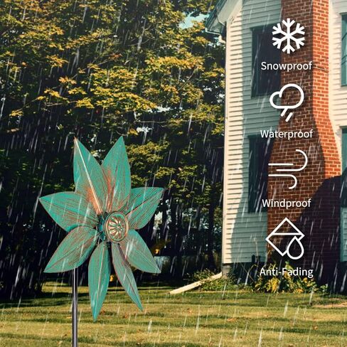DREAMYSOUL Pinwheels for Yard and Garden, 38 Inches Metal Kinetic Wind Spinner for Outdoor Garden Patio Yard Decor in Kuwait