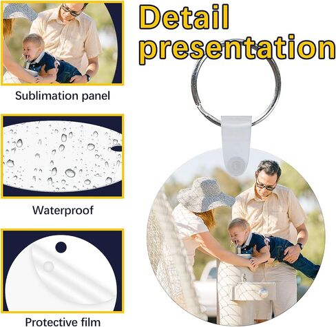 240 Pcs metal Sublimation Keychain Blanks Bulk,Sublimation Ornament Blanks,Double Sided Sublimation Blanks Keychain in Kuwait