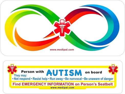 2-Decal Set Autism Awarness Symboy Infinity Symbol in Saudi Arabia