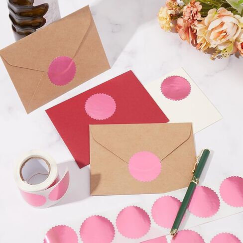 CRASPIRE 250PCS DIVENOPE SEALS ملصقات فارغة ملصقات الشهادة الوردي جائزة ملصقات ملصقات معاد in Kuwait