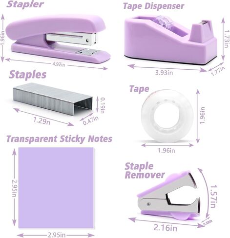 Pink Desk Accessories, UPIHO Rotating Pen Holder Set,Pink Office Supplies with Pink Stapler and Tape Dispenser Set, Gifts for Office Clerks,Student in Saudi Arabia