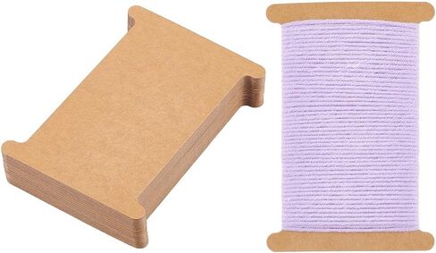 PH PandaHall 50pcs Ribbon Storage Organizer Cardboard Ribbon Spools Embroidery Floss Bibbon for Thread Holder Empty Yarn Bobbin for Cotton Thread Cross Stitch Craft DIY Sewing 5x3.5 Inch in Saudi Arabia