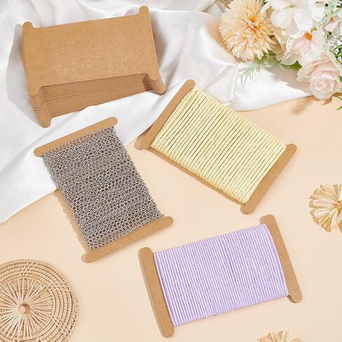 PH PandaHall 50pcs Ribbon Storage Organizer Cardboard Ribbon Spools Embroidery Floss Bibbon for Thread Holder Empty Yarn Bobbin for Cotton Thread Cross Stitch Craft DIY Sewing 5x3.5 Inch in Saudi Arabia
