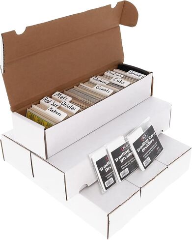 BCW 800ct Trading Card Storage Boxes - 6 Pack | Organizer for Sports Cards, MTG, Pokemon, and Card Games in Saudi Arabia