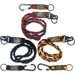 6Pcs Heavy Duty Lanyard Paracord Keychain Lanyard Set,included 3Pcs paracord lanyard with USA Flag and 3Pcs Parachute Rope Necklace Keychains, Perfect for Outdoor Activities,Portable travel
