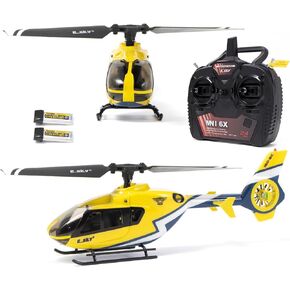 150 EC Remote Control Helicopter Heli European EC-135 Model 1/68 Scale 6-axis Gyro Height Hold Hover Double Battery RTF (2 Batteries)