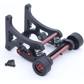 QingLeng Nylon Sturdy & Stable Wheelie Bar with Dual Spring Buffer for Traxxas 1/6 XRT Monster Truck #78086-4 - Black Wheels
