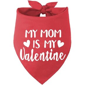 Valentines Dog Bandana, Red Pet Valentine Scarf for Medium Large Dogs