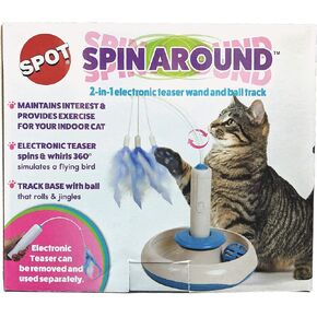 SPOT Spin Around Cat Track 2-in-1 Cat Toy, Multi (52120)