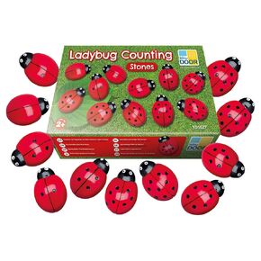 Yellow Door-YUS1027 Ladybug Counting Stones, Set of 22