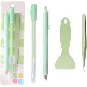 4Pcs Scrapbooking Tools Set with Sticker Tweezers, Glue Pen, Shovel, and Ceramic Cutter for Crafting, Scrapbooking, Card Making, and Paper Crafts