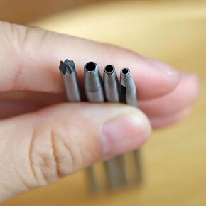 1.0mm/1.5mm/2mm/2.5mm Mini Eyelet Grommet Setter Tool, Hollow Hole Punch Tools, for Doll Clothes Sewing Project, DIY Doll Dresses