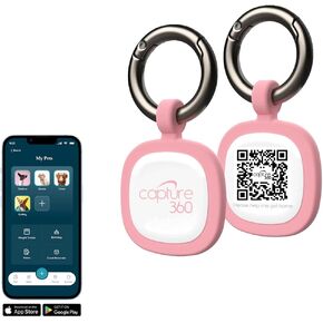 QR Code & NFC Silicone Silent Smart Pet ID Tag – Waterproof, Durable, Customizable Digital ID for Dogs & Cats – Easy Setup, Lost Pet Finder, Cloud Storage Option (RED)