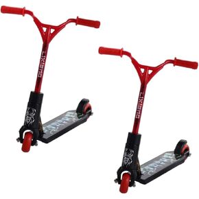 2 Pcs Mini Finger Scooter Two Wheel Toys,Cute Mini Skateboards Plastic Finger Skateboards Finger Sport Toy,for Party Favors Finger Training(red Black Random)