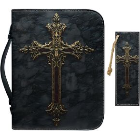 Bible Cover Case for Women, Large Bible Covers for Women, Bible Case for Men, Print Cross Bible Bag