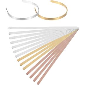 uxcell Bracelet Blanks 1/4 x 6inch, 16Pcs Bangle Blanks Cuff Bracelet Blanks Stainless Steel for DIY Bracelet Jewelry Making, 3 Colors