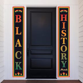 Black History Month Decoration Outdoor Black History Month Banner African American Juneteenth Decoration and Supplies for Home Classroom Office