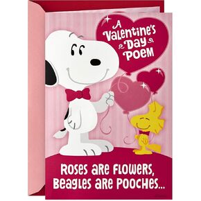 Hallmark Peanuts Valentine's Day Sound Card for Kids (Snoopy Hug) (699VCG3007)