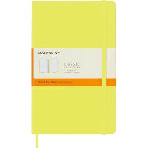 Moleskine Classic Notebook, Hard Cover, Large (5" x 8.25") Ruled, Citron Yellow, 240 Pages