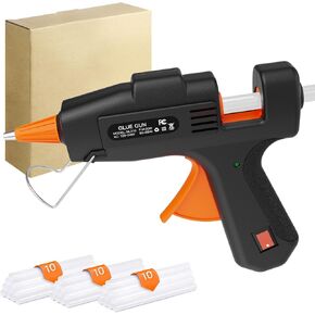 Mini Hot Glue Gun Kit with 30 Glue Sticks, Minimalist Style, 1-Min Fast Preheating, Compact Design for DIY Crafts, Repairs, and Quick Home Repairs (Gray)