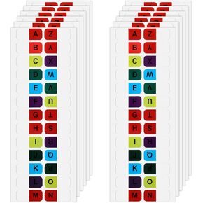 12 Sheets Alphabet Tabs for Notebooks, 316 Pcs A-Z Tabs Self-Adhesive, Sticky Letter Tabs for Book Textbook Dictionary Files