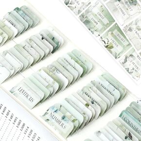 72Laminated Bible Tabs,Large Print Laminated for Study Bible,Include 67Bible Index Tabs for Old and New Testament,5 Blank Tabs,1Bookmark and 1Tab Alignment Christian Gifts for Women & Men