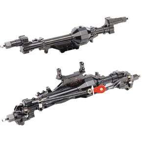Portal Front and Rear Axle for 1/10 Axial Wraith RR10 RC Model Crawler Car Aluminum Upgrade Parts(Black)
