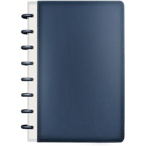 Discbound Notebook, Leather Cover Discbound Planner, 180 Pages Spiral Notebook with Removable Pages, Suitable for Work Meeting School Daily Use