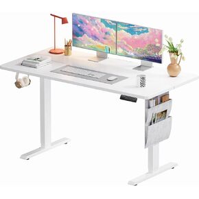 Marsail Standing Desks Adjustable Height Home Office Desks,55"x28" Electric Standing Desk with Storage Bag,Sit Stand up Desks for Study,Writing,Work Computer Desks 4 Memory Preset with Headphone Hook