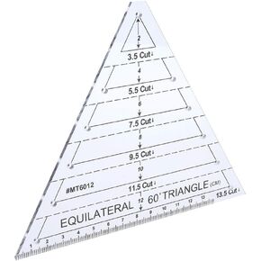 Fdit Light and Thin Acrylic Triangle Ruler, Easy to use Triangle Quilting Ruler, Clear Number for Home Kitchen