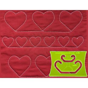 Parrs Heart Free Motion Quilting Ruler