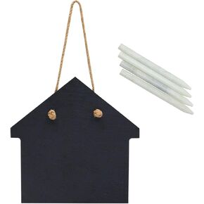 Farmlyn Creek 2 Rustic Farmhouse Hanging Chalkboard Signs with 4 Chalk Sticks (6 Piece Set)