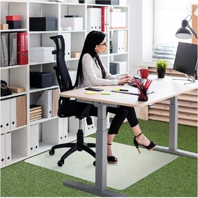 Floortex® Cleartex® Polypropylene Rectangular Foldable Chair Mat for Carpets - 36" x 48"