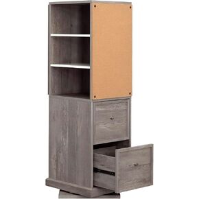 Sauder Craft Pro Series Craft Supplies Storage Organizer 360° Swivel Tower in Mystic Oak Finish