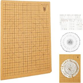 Macrame Board with Pins,Upgraded 12x16in Double Side Macrame Project Board,Handmade Braiding Board with Instructions,Grid Macrame Supplies,Macrame Cork Board for Braiding Bracelet Wigs Knotting String