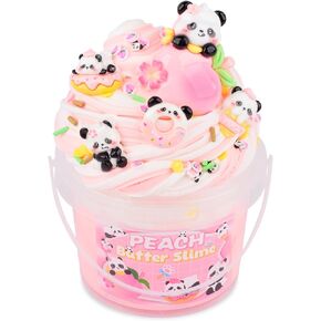 طقم زبدة الخوخ الوردي ، مع Swan Panda Slime Add Ins ، طقم الوحل الناعم غير اللطيف للأطفال ، هدايا أعياد الميلاد للبنين والبنات ، مكافآت الفصول الدراسية ، لعبة DIY Leaff Toy (300 مل)