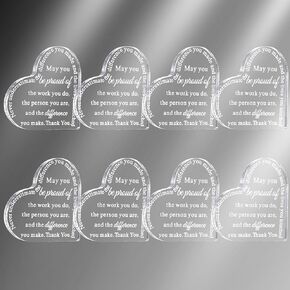 8 Pcs Employee Appreciation Gifts Coworker Thank You Gifts Acrylic Award Plaque Inspirational Paperweight May You Be Proud of The Work You Do Sign for Retirement Goodbye Farewell