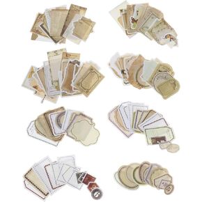 Micro Traders 200PCS Scrapbooking Paper Journaling Material Paper DIY Craft Decorative Paper for Notebook Scrapbooking Collaging Journaling Planners Style C