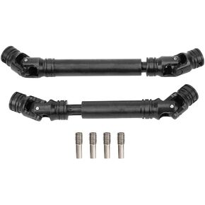 HERCHR TRX4 Driveshaft, 2Pc Steel Defender Drive Shaft Upgrade Parts Replacement for TRAXAS RC Car Steel Heavy-Duty RC Drive Shaft RC Accessory RC Transmission Shaft Universal Drive Shaft RC