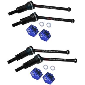 Palumma 4PCS Front Rear Drive Shaft for ARRMA 1/14 Mojave GROM Medium Carbon Alloy Steel, 7075 Wheel Hex for ARRMA 1/14 Mojave GROM MEGA 380, Upgrade Accessories (Blue)