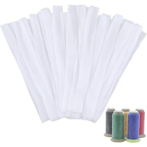 Gorgecraft 100pcs خياطة الخيط الصافي فرشاة التجميل الشبكات الواقية الشبكات شبكة التخزين المؤقتة لأحجام مختلفة من خياطة آلات التطريز لخياطة اللف