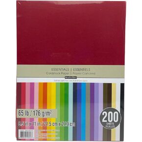 Recollections Cardstock Paper, Essentials 20 Colors - 200 Sheets 8-1/2 X 11