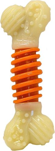 Nylabone PRO Action Dental Bone Power Chew Toy for Dogs, Dog Toys for Aggressive Chewers, Bacon Flavor, Medium - Up to 35 lbs, 1 Count in Saudi Arabia