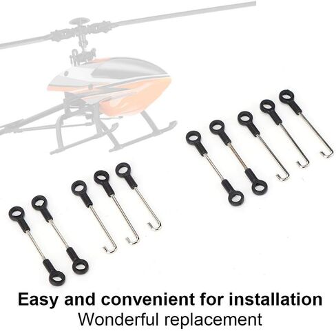 Vbestlife 2 Set RC Connecting Rod, 10pcs RC Aircraft Connecting Rod Stick Compatible with WLtoys V950 RC Aircraft in Saudi Arabia