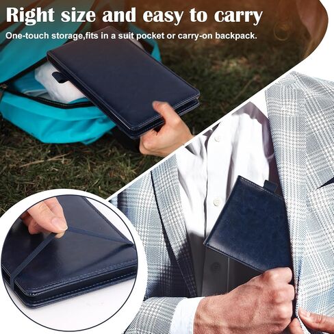 WANGDEFA Reporters Notebook Cover PULeather Notepad And Pen Holder Set with Tops Reporters Notebook Steno Notebook Cover Flip Notepad Holder Fit 4 * 8 inch Spiral Notebooks for Journalists (Blue) in Saudi Arabia