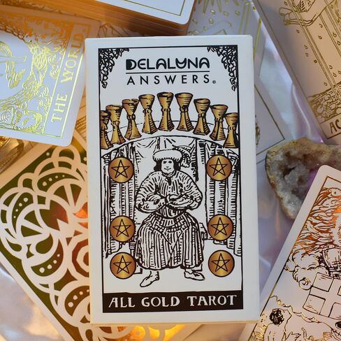 Delaluna يجيب على جميع التارو الذهب: 80 بطاقات المكافأة سطح نفسية من أجل العرافة ، 1909 المتسابق الأصلي Waite Smith Fortune ، تأكيد الملاك مع معاني عليها للنساء والمبتدئين in Saudi Arabia