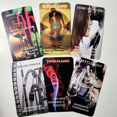 المواقف Oracle Deck لـ Twin Flames Soulmates Karmic Licss - 77 بطاقة - المبتدئين أو قراءات التارو المتقدمة in Saudi Arabia