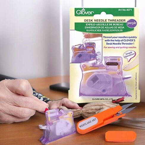 مجموعة إبر الحياكة الفنية Westlake ، حجم 5 مم سهلة المقبض ، مع Threader Needle Threader ، Pink | تضمنت مقص التطريز ، وتشمل عملية واحدة لللمس ، متعددة الاستخدامات - [حزمة 2] in Saudi Arabia