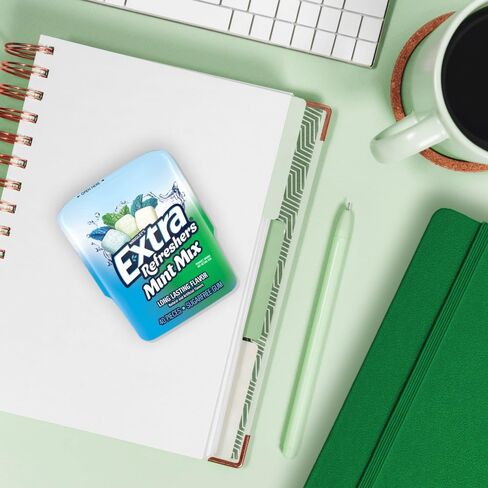 EXTRA Refreshers Mint Mix Gum, 3.21-Ounce 40-Piece Bottle (Pack of 6) in Saudi Arabia